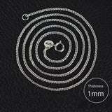 S925 Silver Necklace Men Women Couple Jewelry