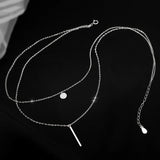 S925 Sterling Silver Double Layer Necklace for Women