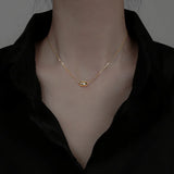 925 Silver Necklace Women Geometric Clavicle Chain Jewelry