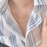 S925 Cross Necklace Retro Clavicle Chain Jewelry