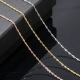 S925 Sterling Silver Necklace Snake Chain Women Jewelry