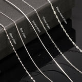 S925 Sterling Silver Necklace Snake Chain Women Jewelry