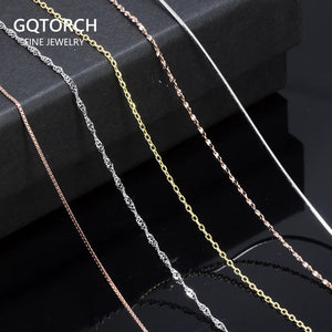 S925 Sterling Silver Necklace Snake Chain Women Jewelry