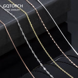 S925 Sterling Silver Necklace Snake Chain Women Jewelry