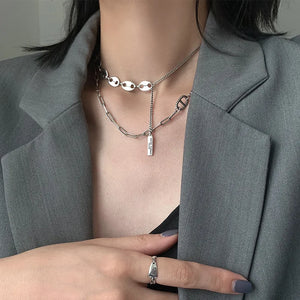 S925 Pig Nose Pendant Necklace for Women