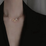 S925 Square Light Necklace for Women