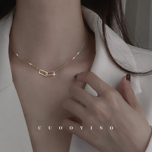 S925 Square Light Necklace for Women