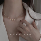S925 Square Light Necklace for Women