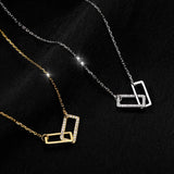 S925 Square Light Necklace for Women