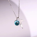 S925 Mermaid Foam Necklace Short Style Silver Women's Accessories