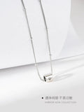 S925 Sterling Silver Necklace Love Pendant Clavicle Chain Girl Gift