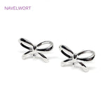 S925 Bowknot Post Earring Fittings 14K Plated Drop Earrings
