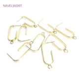Rectangle Shape Stud Earrings 925 Sterling Silver Post Earrings for Women