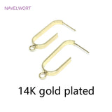 Rectangle Shape Stud Earrings 925 Sterling Silver Post Earrings for Women