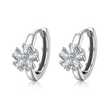 S925 Flower Zircon Earrings, Charm Party Gift