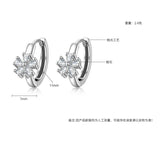 S925 Flower Zircon Earrings, Charm Party Gift