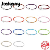 S925 Sterling Silver Flat Head Leather Bracelet Romantic Gift