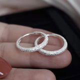 S925 Star River Ear Buckle Earrings Sparkling Women's Small Feel Versatile
