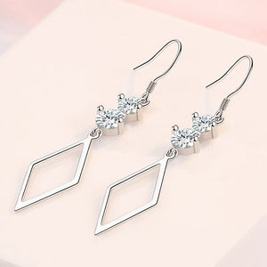 S925 Zircon 55MM Long Diamond Earrings for Women