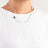 S925 Silver O Chain Necklace with Butterfly Fish Charm