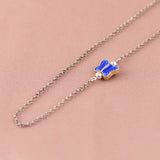 S925 Silver O Chain Necklace with Butterfly Fish Charm