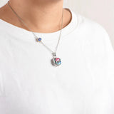 S925 Silver O Chain Necklace with Butterfly Fish Charm