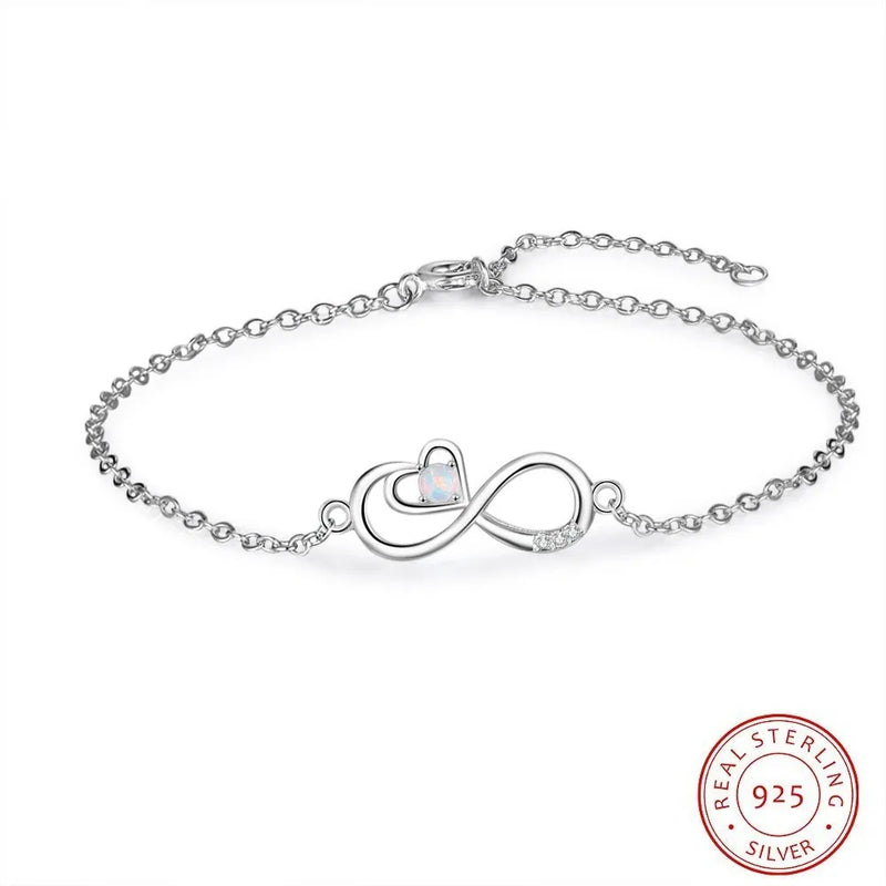 S925 Opal Crystal Stone Bracelet For Women