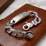 S925 Ethnic Style Gluttonous Bracelet Men Retro Trend Bangle