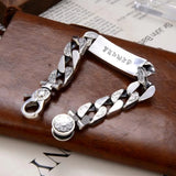 S925 Ethnic Style Gluttonous Bracelet Men Retro Trend Bangle