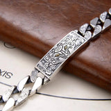 S925 Ethnic Style Gluttonous Bracelet Men Retro Trend Bangle