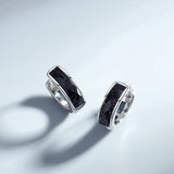 925 Silver Starry Stone Earrings Men Hip Hop Unique Gift Boys