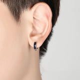 925 Silver Starry Stone Earrings Men Hip Hop Unique Gift Boys