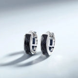 925 Silver Starry Stone Earrings Men Hip Hop Unique Gift Boys