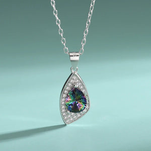 S925 Sterling Silver Necklace Earrings Pendant Two-Piece Set