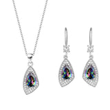 S925 Sterling Silver Necklace Earrings Pendant Two-Piece Set