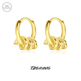S925 Sterling Silver Spiral Circle Earrings Unique Style Jewelry