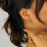 S925 Sterling Silver Spiral Circle Earrings Unique Style Jewelry
