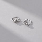 S925 Sterling Silver Spiral Circle Earrings Unique Style Jewelry