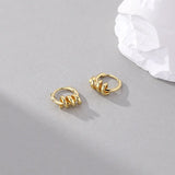 S925 Sterling Silver Spiral Circle Earrings Unique Style Jewelry