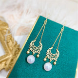 S925 Sterling Silver Stud Earrings Base for Pearl Beads DIY Jewelry Making