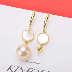 S925 Silver Pearl Beads Stud Earrings Base for DIY Jewelry Making