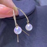 S925 Sterling Silver Pearl Beads Stud Earrings Setting Base