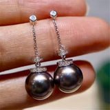 S925 Sterling Silver Pearl Beads Stud Earrings Setting Base DIY Jewelry Making