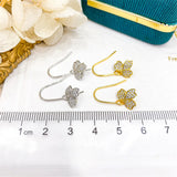 S925 Silver Pearl Beads Stud Earrings Setting Base DIY Jewelry Making