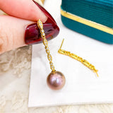 S925 Silver Pearl Beads Stud Earrings Setting for DIY Jewelry Making
