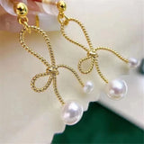 S925 Sterling Silver Pearl Beads Stud Earrings Base