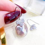 S925 Silver Pearl Beads Stud Earrings Setting Base DIY Jewelry Making