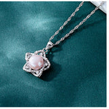 S925 Pearl Necklace Women's Star Pendant Clavicle Chain