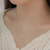 S925 Sterling Silver Pearl Necklace Women's Versatile Pendant Fashionable