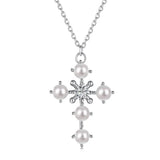 S925 Sterling Silver Pearl Necklace Women's Versatile Pendant Fashionable